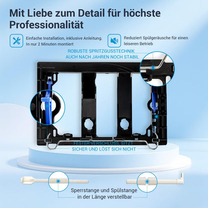 Mendorio WC-Drückerplatte für Geberit Sigma UP300/UP320, Gold matt