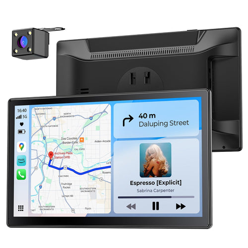 Krunia 9 Zoll Drahtloses CarPlay & Android Auto Display - tragbar