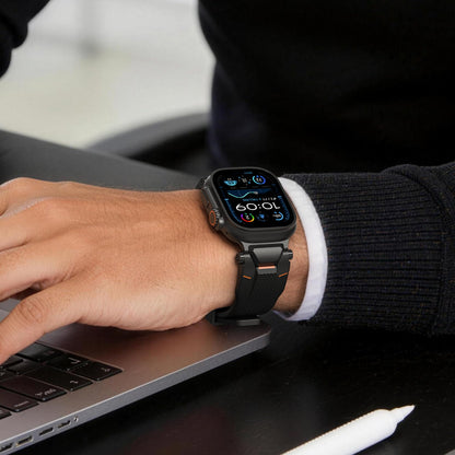 ULTIMAL Sportarmband für Apple Watch Ultra/Series, TPU, Schwarz
