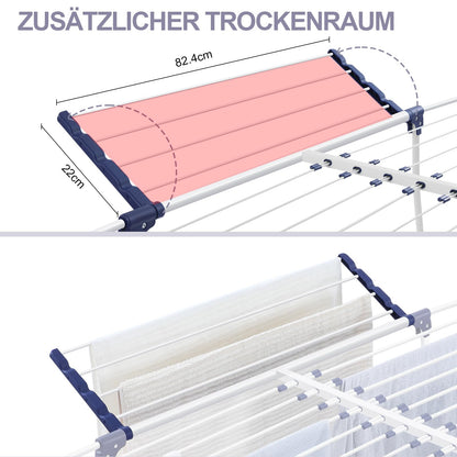 SYKIARIOL Stand-Flügelwäschetrockner – Ausziehbar & Klappbar