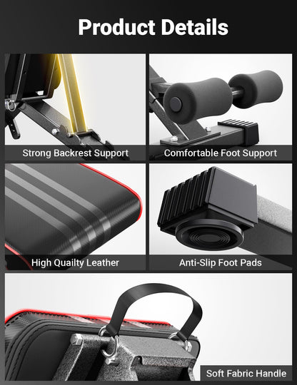 YOLEO Multifunktions-Hantelbank Klappbar 300kg Schrägbank