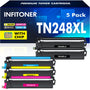 INFITONER TN248XL Toner 5er-Pack kompatibel für Brother MFC-L3760CDW, fünf Tonerkartuschen mit Chip