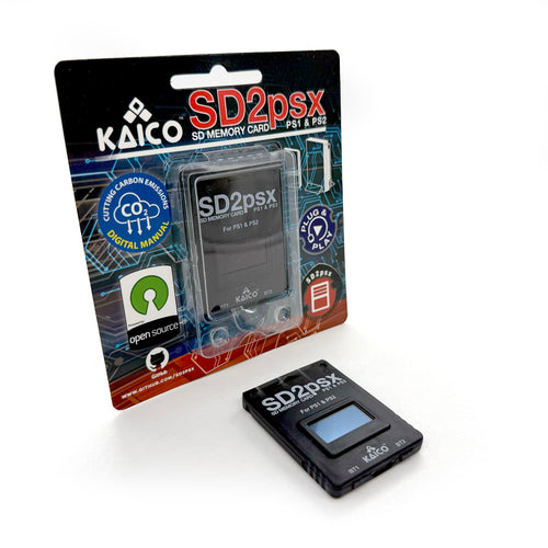 Kaico PSxMemCard Gen 2 Speicherkarte für PS1 & PS2 mit 8 GB microSD und USB-C-Anschluss