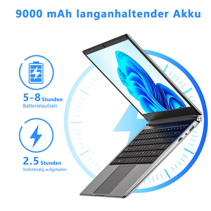 Morostron 16-Zoll Laptop – 8GB RAM, 256GB SSD, Win 11 Pro