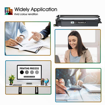 Cool Toner TN248XL Toner schwarz, 2er-Pack, kompatibel mit Brother