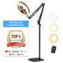 Evershop Ringlicht mit Stativ 10 Zoll, LED Ringleuchte für Handy – runder Lichtring mit flexiblem Arm und Fernbedienung