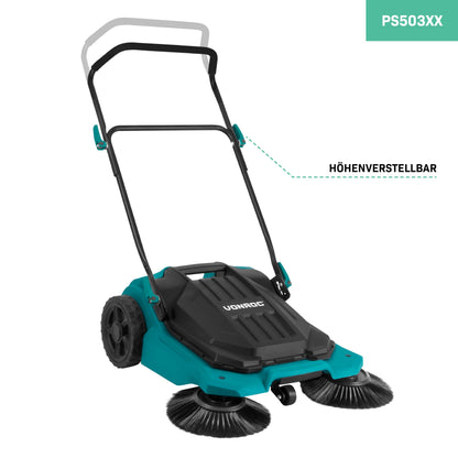 VONROC Kehrmaschine Manuell für Aussen – 65cm Kehrbreite