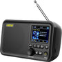 LEICKE tragbares DAB+ Radio mit Bluetooth 5.0 und 4000 mAh Akku – Digitalradio mit 2,4-Zoll-Farbdisplay