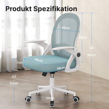naspaluro Ergonomischer Bürostuhl Netzbespannung - Blau