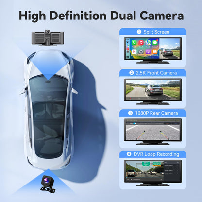 10.26 Zoll 4K Autoradio Wireless CarPlay Android Auto Dashcam