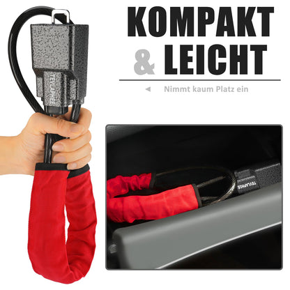 Tevlaphee Lenkradkralle für Auto mit Metallkopf und 3 Schlüsseln, Rot