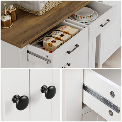 HOCSOK Küchenschrank Landhaus – Sideboard 2 Türen, 2 Schubladen