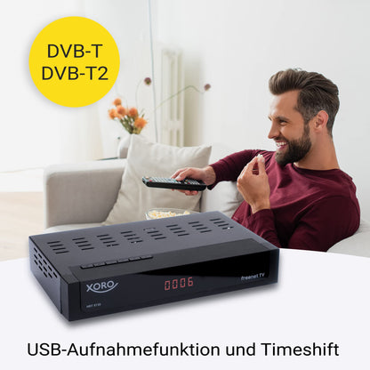 Xoro HRT 8730 DVB-C/T2 HD Receiver mit USB Mediaplayer, PVR