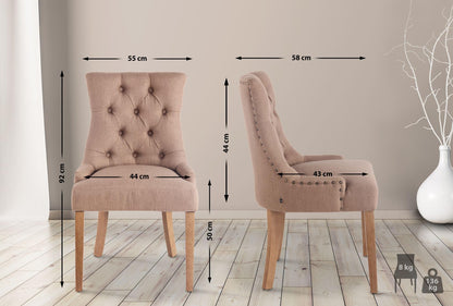 CLP Esszimmerstuhl Aberdeen Stoff Taupe – antik-hell