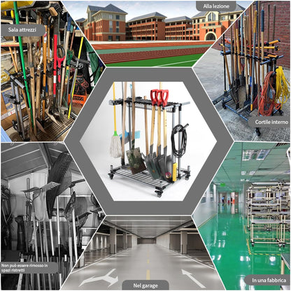 QTJH Gartengeräteaufbewahrungsregal - Schwerlast Mehrzweck