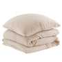 Pure Label Musselin Bettwäsche 135x200 cm + Kissenbezug 80x80 cm beige, 100 % Baumwolle