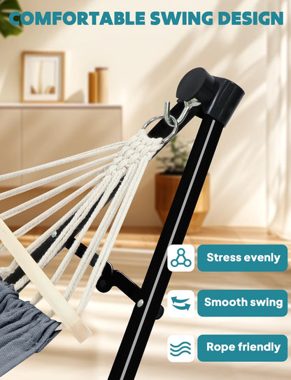 Anyoo Hängematte & Hängesessel Set – Klappbares Gestell Tragbar