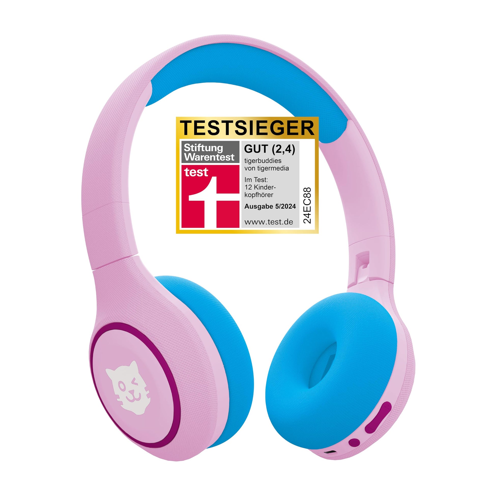 tigermedia tigerbuddies Bluetooth Kinderkopfhörer, faltbar, 85 dB