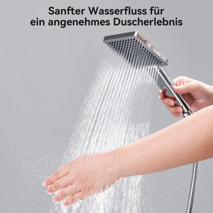 Auralum Duschgarnitur Regendusche Quadratisch 25x25cm ohne Armatur