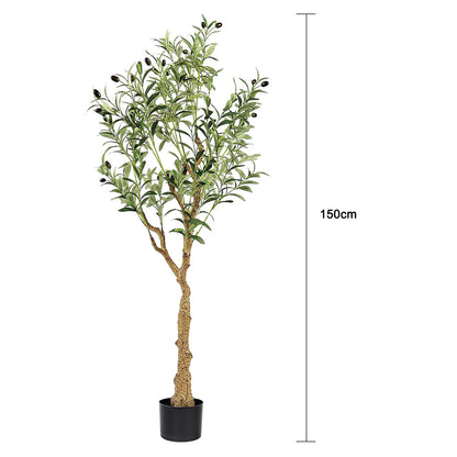YOLEO Kunstpflanze Olivenbaum 150cm – realistisch für Innenraum