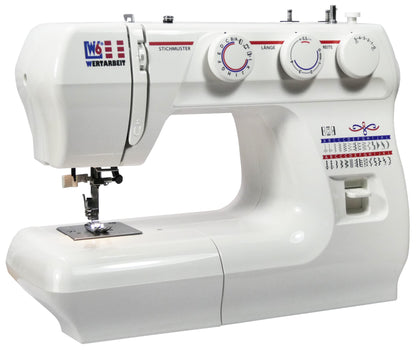 W6 WERTARBEIT N 1235/61 Freiarm Nutzstich Nähmaschine - Weiss. Zum Nähen von Nutzstichen; der Freiarm ist ideal für Rundgeschlossenes.