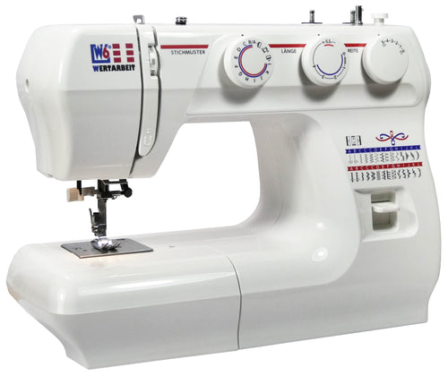 W6 WERTARBEIT N 1235/61 Freiarm Nutzstich Nähmaschine - Weiss. Zum Nähen von Nutzstichen; der Freiarm ist ideal für Rundgeschlossenes.