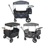 FableKids Bollerwagen Leo X4Plus mit Dach 4 Sitze Blueberry Blue, blau, mit Dach und 4 Sitzen für den Kindertransport.