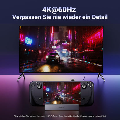 UGREEN Steam Deck Dock 9-in-1 Dockingstation – 4K HDMI mit Ständer