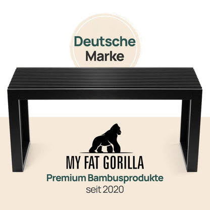 BAM BOO BOX Sitzbank - Modell Bambus Schwarz 90x33x43 cm