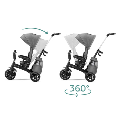 Kinderkraft EASYTWIST Kinderdreirad mit Drehfunktion Grau