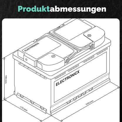 Electronicx 12V 100Ah Gel Batterie – Deep Cycle Solarbatterie
