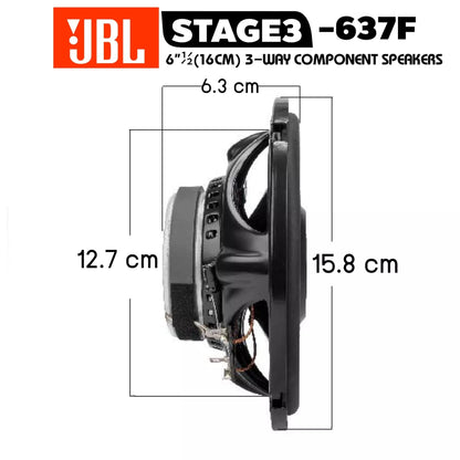 JBL Stage3 637F 3-Wege Auto Lautsprecher Set - 165mm