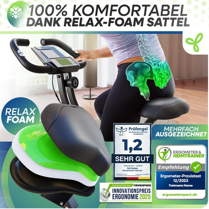 Tretmann Heimtrainer Ergometer Klappbar - RelaxFoam Edition