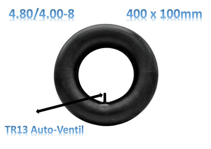 HMH Schubkarrenreifen Set 4.80/4.00-8, Mantel + Schlauch, 4 Stück