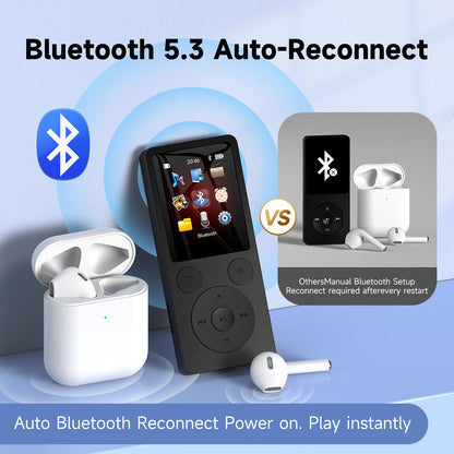 ODEJOI X91 MP3-Player mit Bluetooth 5.3, 64 GB & Lautsprecher