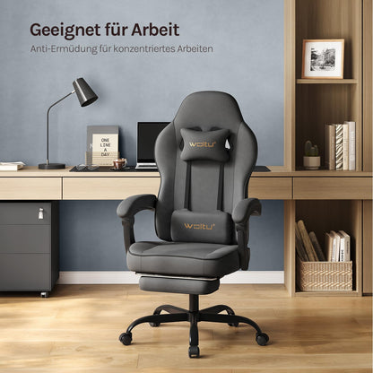 WOLTU Gaming Stuhl GS10 Ergonomisch - Tech-Stoff Grau