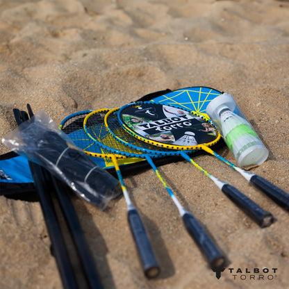 Talbot-Torro Badminton-Set Family mit 4 Schlägern und Netz