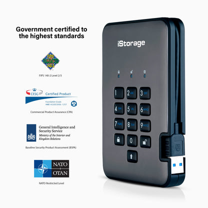 iStorage diskAshur PRO2 SSD 512 GB - Passwortgeschütztes Laufwerk