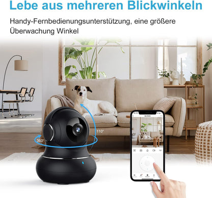 litokam Little elf Überwachungskamera 2K WLAN Innenkamera, 2 Stück