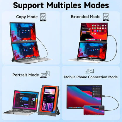 MobileView 16" FHD 1200P Portable Monitor mit drehbarem Ständer