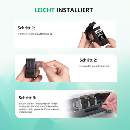 NewLift PG-540XL CL-541XL Druckerpatronen 2er-Pack Schwarz Farbe