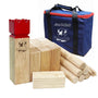 Jac & Mok Kubb Wurfspiel aus Hartholz mit Tragetasche für den Hinterhof