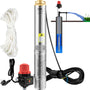 VEVOR Tiefbrunnenpumpe 750 W Tauchpumpe 105 L/min Förderhöhe 62 m, Edelstahlgehäuse zur Wasserförderung aus Brunnen