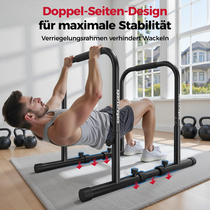 Sportsroyals Dip Barren DB-01, höhenverstellbar, 400 kg Tragkraft