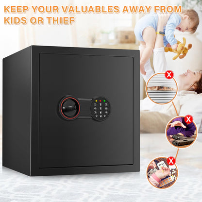 Tiskgg EH Safe Tresor 50 L feuerfest Stahl mit Zahlenschloss und LED
