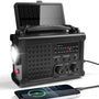 Mesqool CR1030 Notfallradio, Solar-Kurbelradio AM/FM mit Powerbank, ABS-Gehäuse und Solarpanel