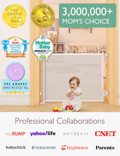 Momcozy automatisches ausziehbares Treppenschutzgitter - 0-140 cm