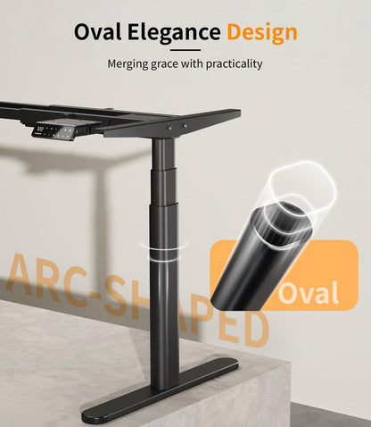 MAIDeSITe EL2 Plus Art elektrisches Schreibtischgestell, oval