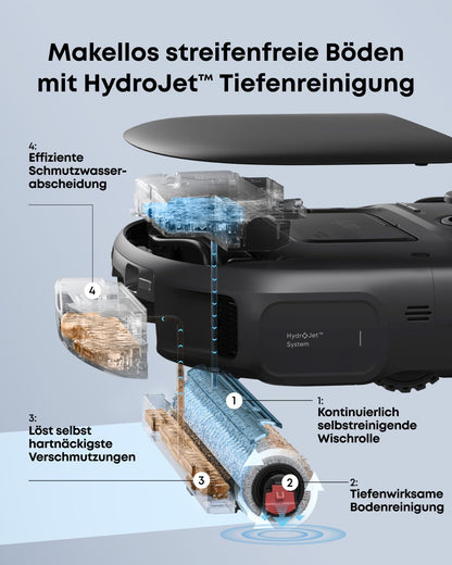 eufy Saug- und Wischroboter C28 5-in-1 mit HydroJet-Wischrolle