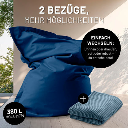 Lumaland Classic XXL Riesensitzsack - All-in-One Set Indoor/Outdoor